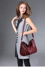 Load image into Gallery viewer, Women Leather  Messenger Handle Tote Shoulder Bags Designer Crossbody