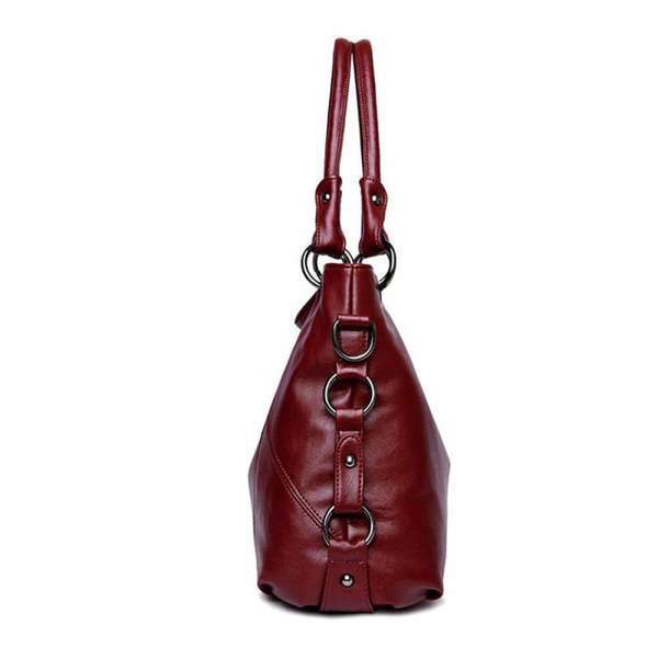 Women Leather  Messenger Handle Tote Shoulder Bags Designer Crossbody