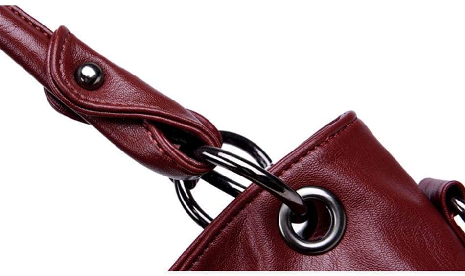 Women Leather  Messenger Handle Tote Shoulder Bags Designer Crossbody