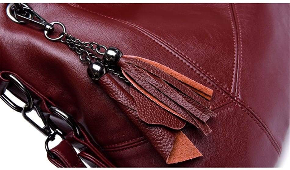 Women Leather  Messenger Handle Tote Shoulder Bags Designer Crossbody