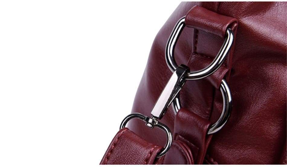 Women Leather  Messenger Handle Tote Shoulder Bags Designer Crossbody