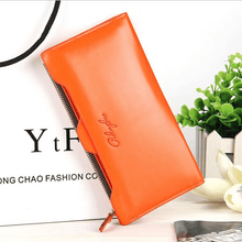 Load image into Gallery viewer, Women Oil Leather Ultrathin Wallet Bright PU Leather Purse Wallet