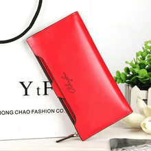 Load image into Gallery viewer, Women Oil Leather Ultrathin Wallet Bright PU Leather Purse Wallet
