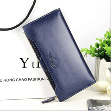 Load image into Gallery viewer, Women Oil Leather Ultrathin Wallet Bright PU Leather Purse Wallet