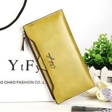 Load image into Gallery viewer, Women Oil Leather Ultrathin Wallet Bright PU Leather Purse Wallet