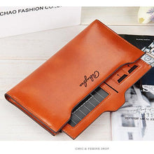 Load image into Gallery viewer, Women Oil Leather Ultrathin Wallet Bright PU Leather Purse Wallet