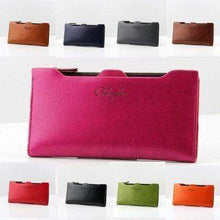 Load image into Gallery viewer, Women Oil Leather Ultrathin Wallet Bright PU Leather Purse Wallet