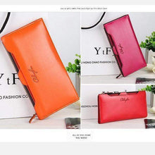 Load image into Gallery viewer, Women Oil Leather Ultrathin Wallet Bright PU Leather Purse Wallet