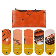 Load image into Gallery viewer, Women Oil Leather Ultrathin Wallet Bright PU Leather Purse Wallet
