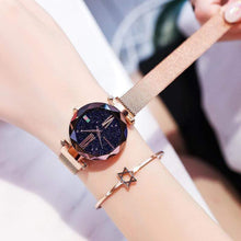 Load image into Gallery viewer, Women  Starry Sky Dial Wrist Watches Waterproof