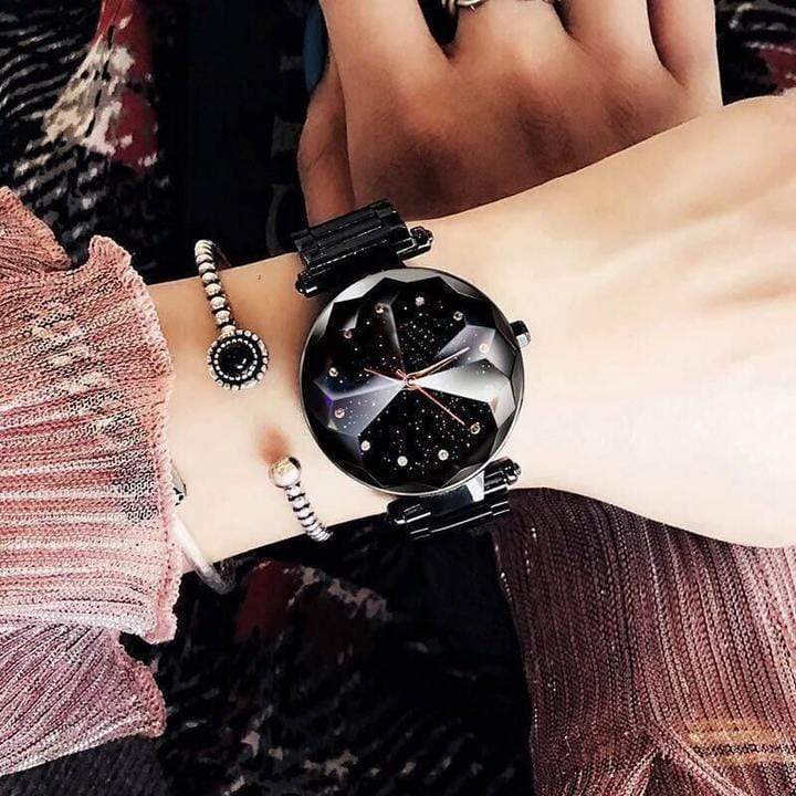Women  Starry Sky Dial Wrist Watches Waterproof
