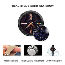 Load image into Gallery viewer, Women  Starry Sky Dial Wrist Watches Waterproof